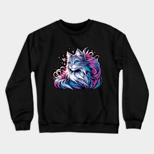 Prideful Paws: Cute Cat Crewneck Sweatshirt